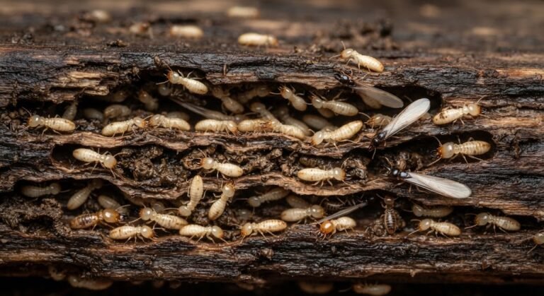 Termites dans le bois